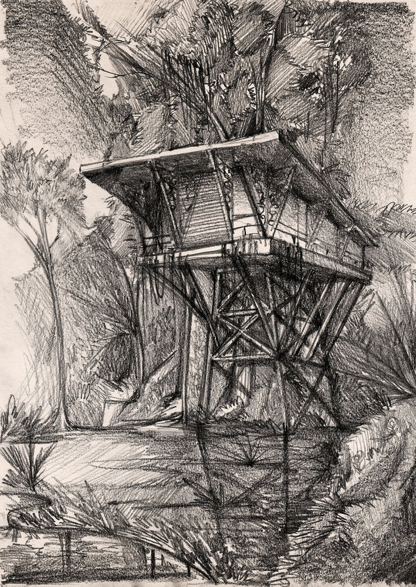 600x846 Treehouse Sketch By Nightmaregk13 - Tree House Sketch