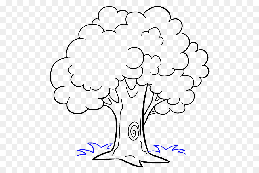 900x600 How To Draw Trees Drawing Cartoon Sketch - Tree Image Sketch