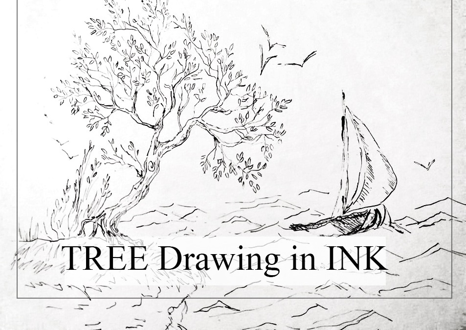 953x674 Tree Sketch In Penampink - Tree Image Sketch