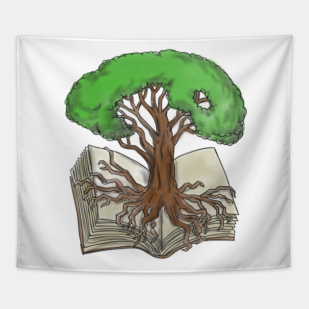 630x630 Oak Tree Roots On Book Tattoo - Tree Roots Sketch