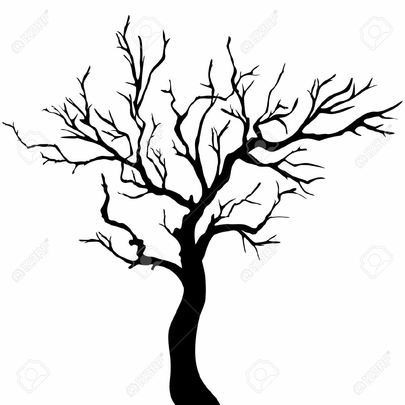 1300x1300 Tree Silhouettes Clip Art Tree Silhouette - Tree Silhouette Sketch
