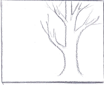 420x344 Simple Tree Sketches - Tree Sketch Easy
