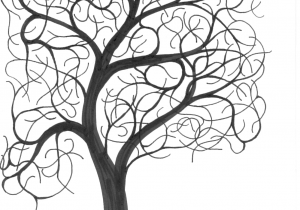 300x210 Tree Sketch Easy How To Draw Easy And Simple Tree Sketch For - Tree Sketch Simple