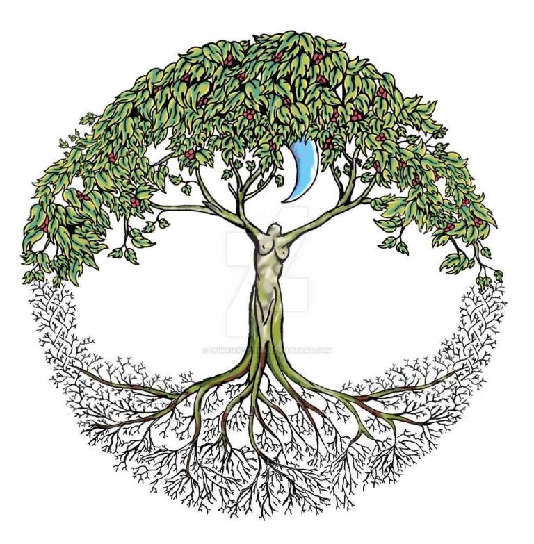 768x783 Green Tree Of Life Tattoo Design Sketch - Tree Sketch Tattoo