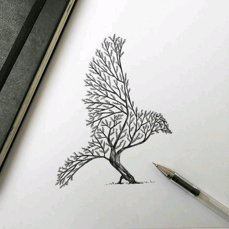 736x736 Pin By Ellie Munro On 6 Formmm Tattoo, Drawings - Tree Sketch Tattoo