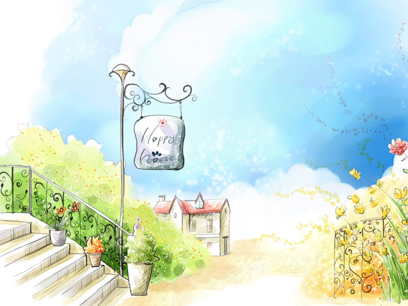 800x600 Download 800x600 Wallpaper Tree, Cloud, Sketch, Cartoon, Art - Tree Sketch Wallpaper