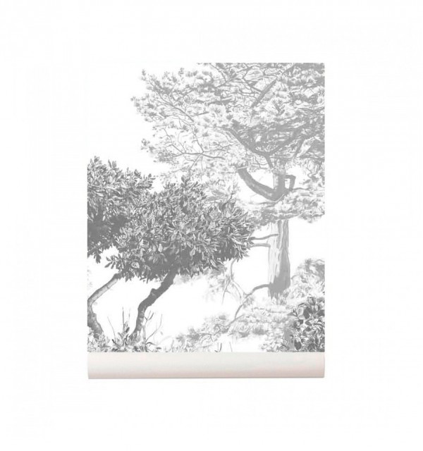 600x640 Hua Trees Kids Wallpaper By Sian Zeng Will Make Any Kids Room Unique! - Tree Sketch Wallpaper