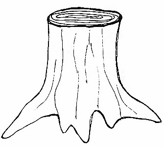 335x300 Stump Clipart Black And White ~ Frames ~ Illustrations ~ Hd Images - Tree Stump Sketch