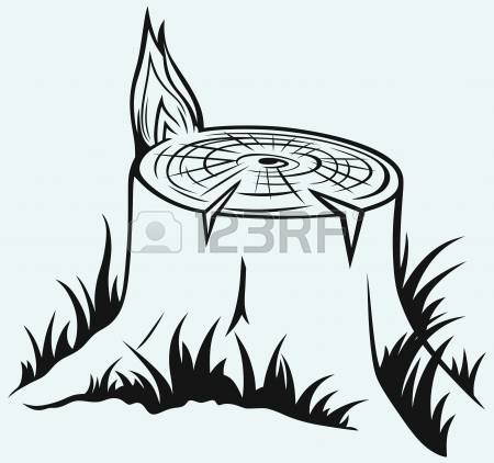 450x422 Tree Trunk Sketch Clipart - Tree Stump Sketch