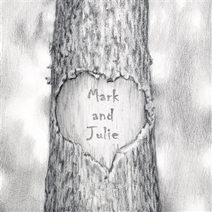 300x300 Custom Love Trunk Pencil Sketch Print - Tree Trunk Sketch