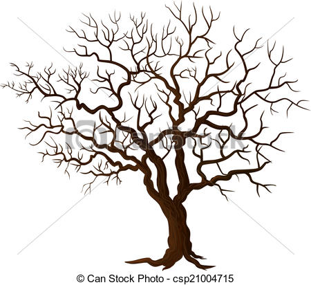 450x412 Tree Without Leaves Isolated On White Background. - Tree Without Leaves Sketch