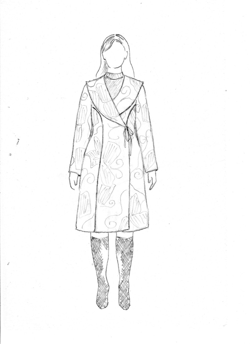 800x1101 Sketches Trench Sew Along - Trench Coat Sketch