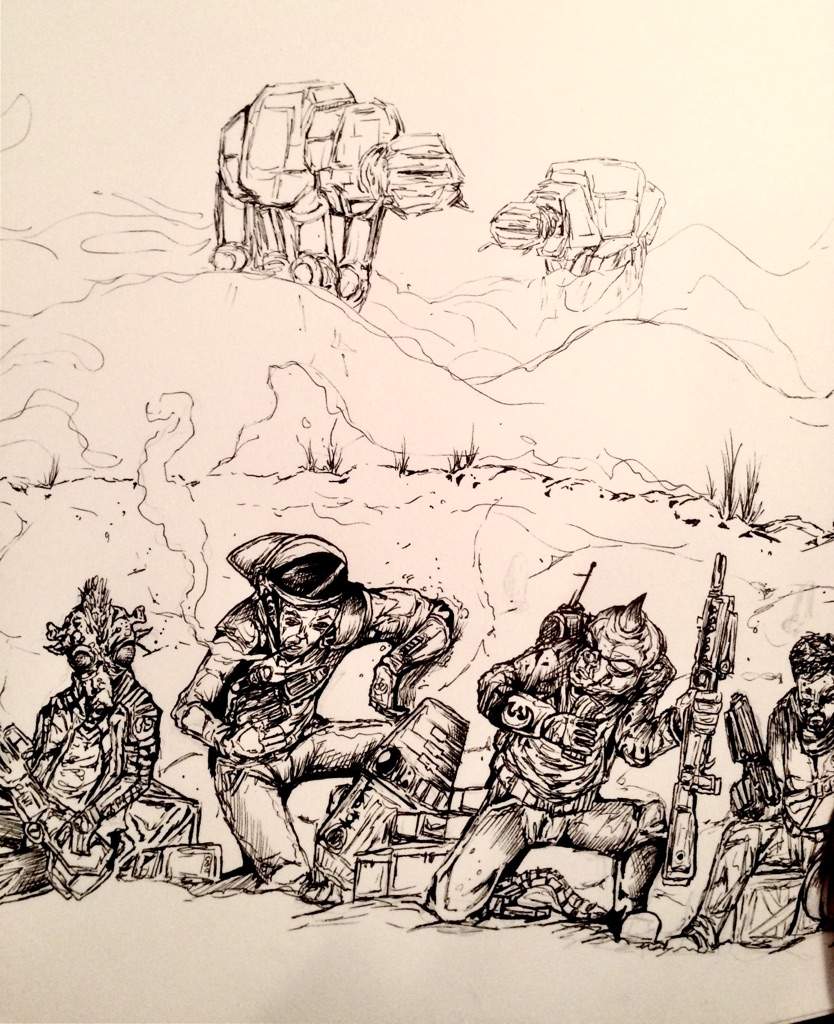 834x1024 Rebel Trench Sketch Star Wars Amino - Trench Sketch