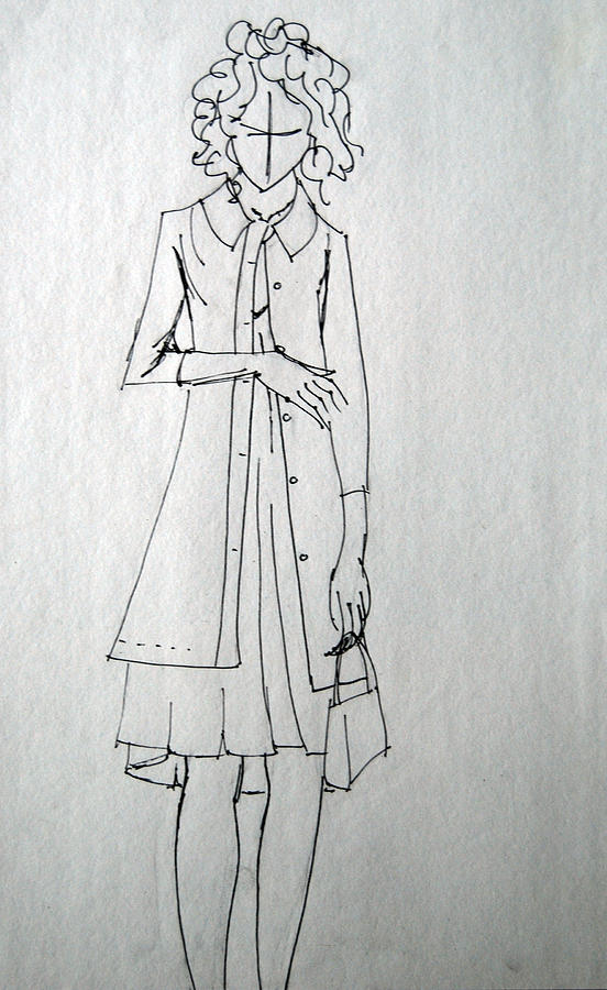 552x900 Trench Drawing By Coralyn Klubnick Simone - Trench Sketch