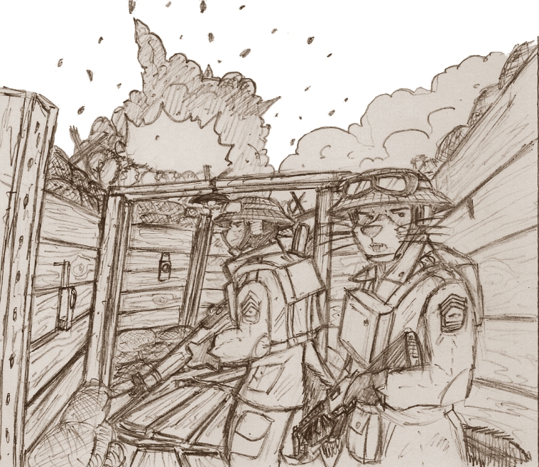 759x657 Trench War By Dan338 - Trench Sketch