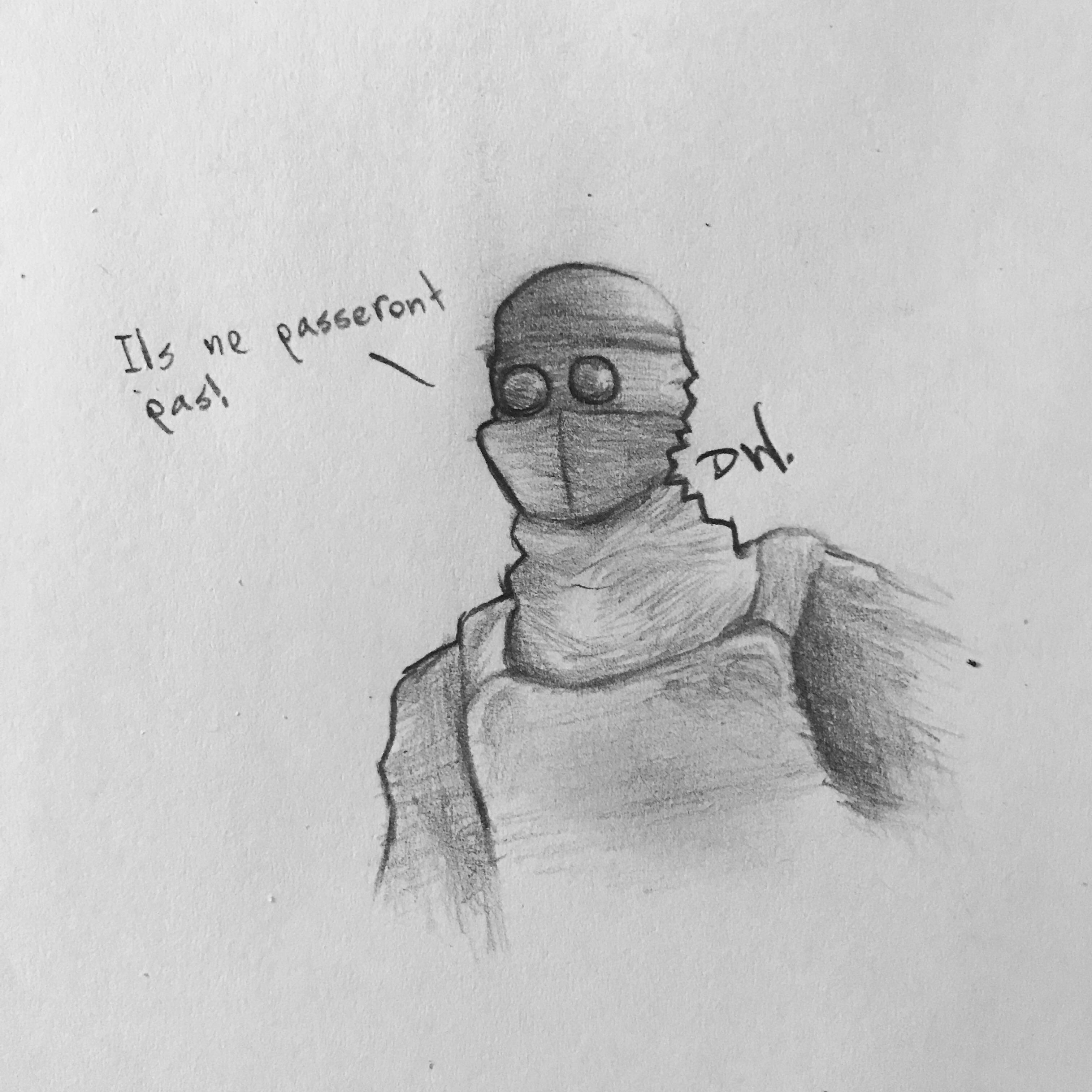 3024x3024 Bf1 Trench Raider Drawing - Trench Sketch