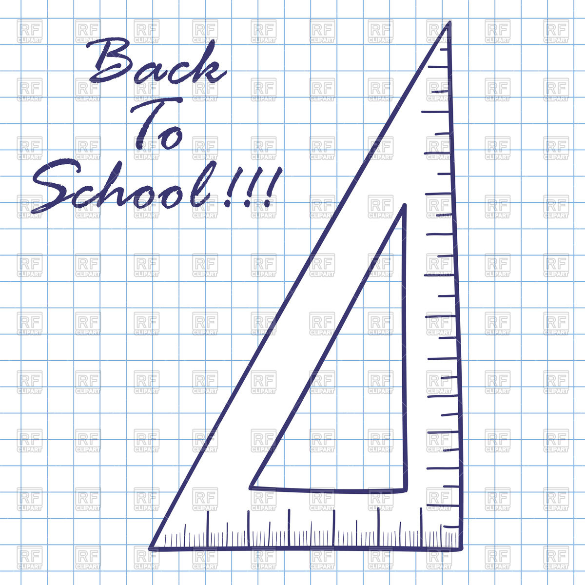 1200x1200 Triangle Scale. Doodle Sketch On Checkered Paper Vector Image - Triangle Sketch