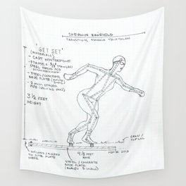 264x264 Triathlon Wall Tapestries Society6 - Triathlon Sketch