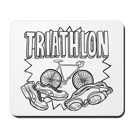 460x460 Triathlon Sketch Mousepad By Admin Cp70839509 - Triathlon Sketch