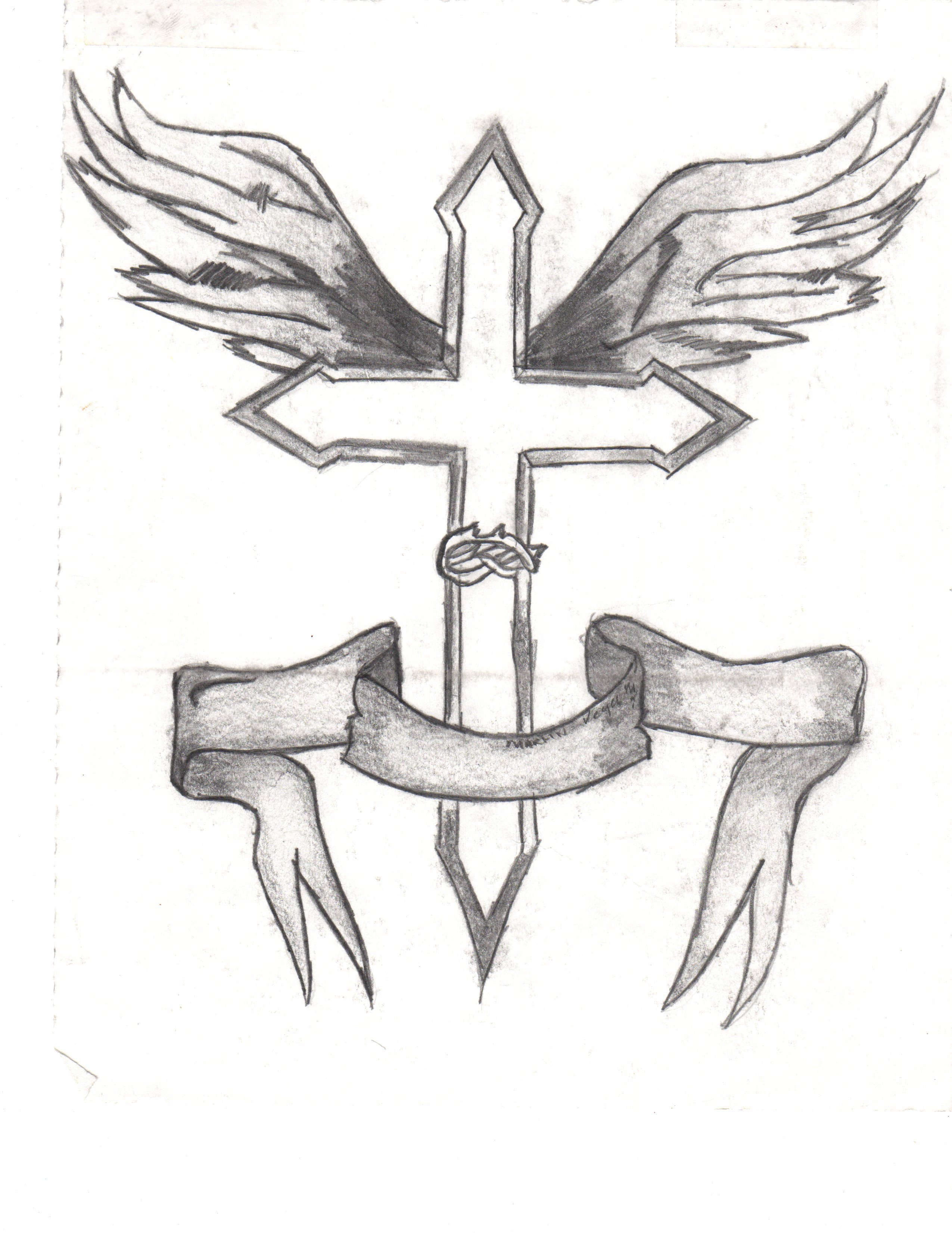 Tribal Cross Sketch