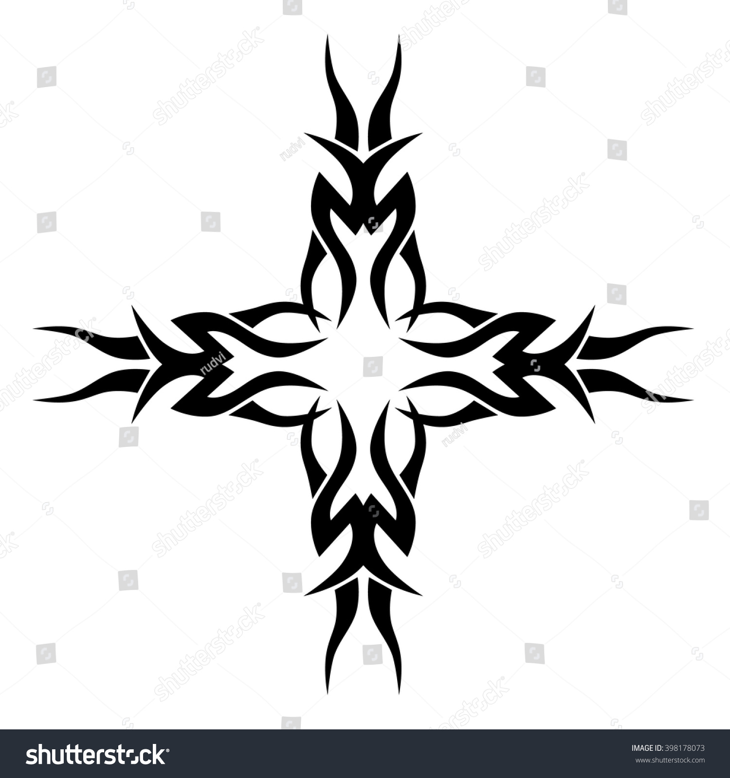 1500x1600 Tribal Art Cross Tattoos Tribal Tattoo Design Vector Sketch Art - Tribal Cross Sketch