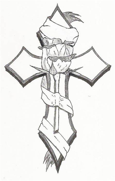 Tribal Cross Sketch at PaintingValley.com | Explore collection of ...