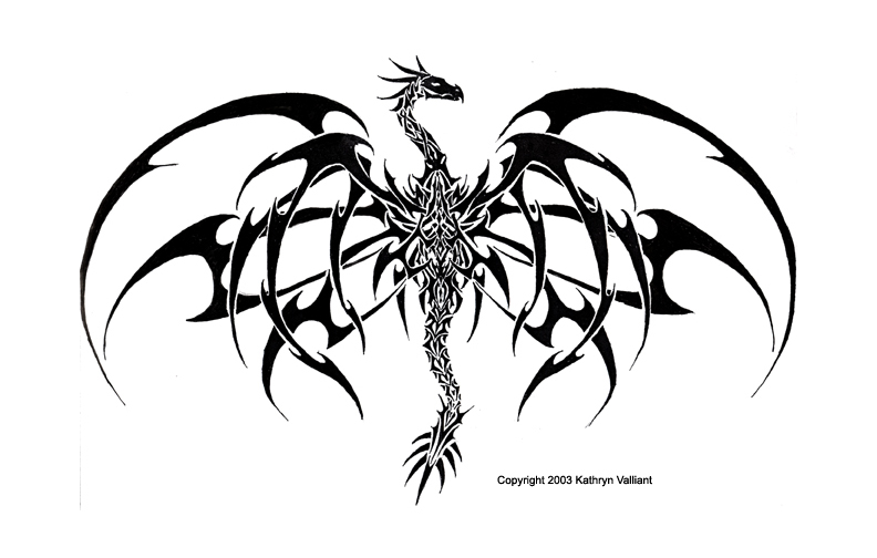 792x504 Tribal Dragon Tattoo By Valliantcreations - Tribal Dragon Sketch