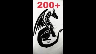 320x180 How To Draw A Tribal Dragon Tattoo Design - Tribal Dragon Sketch