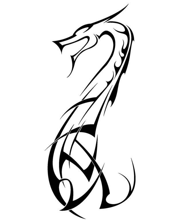 600x776 Tribal Dragon 2 By ~ogre9999 Tribal Dragon Tattoos - Tribal Dragon Sketch
