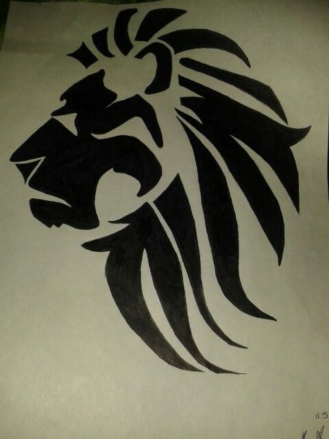 480x640 Tribal Lion Tattoo Sketch My Sketcheslt3 Lion - Tribal Sketches