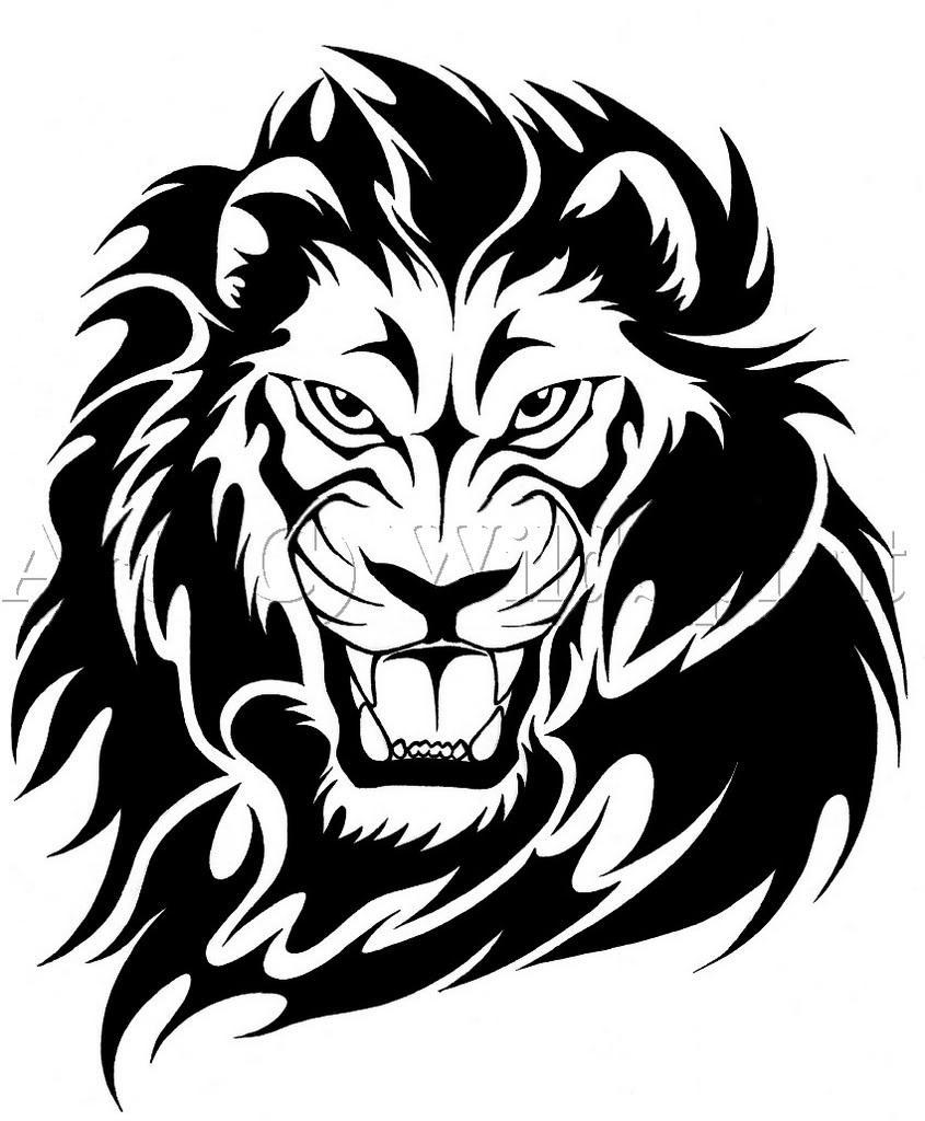 845x1024 Tribal Tattoos Lion Picture 82 Famous Lion Tattoo Design - Tribal Sketches