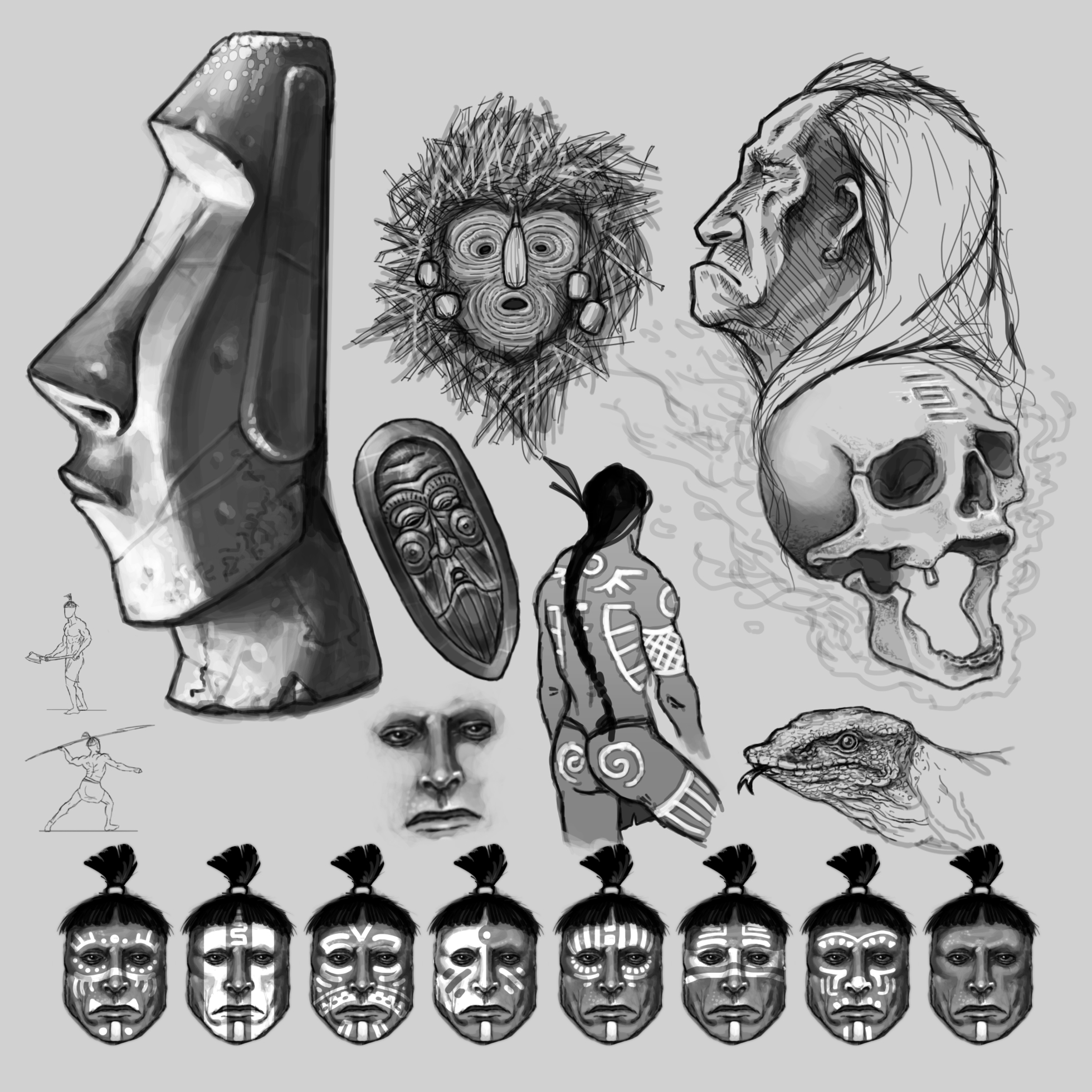 1960x1960 Tribal Sketches By Qunit On Newgrounds - Tribal Sketches