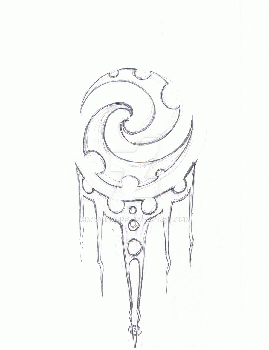 900x1172 Tribal Swirl Tattoo Sketch By Moonvixen8 - Tribal Tattoo Sketch