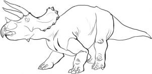 302x147 How To Draw How To Draw A Triceratops - Triceratops Sketch