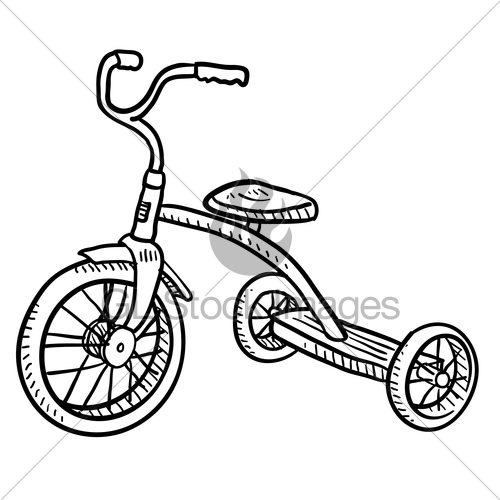 500x500 Tricycle Sketch Gl Stock Images - Tricycle Sketch