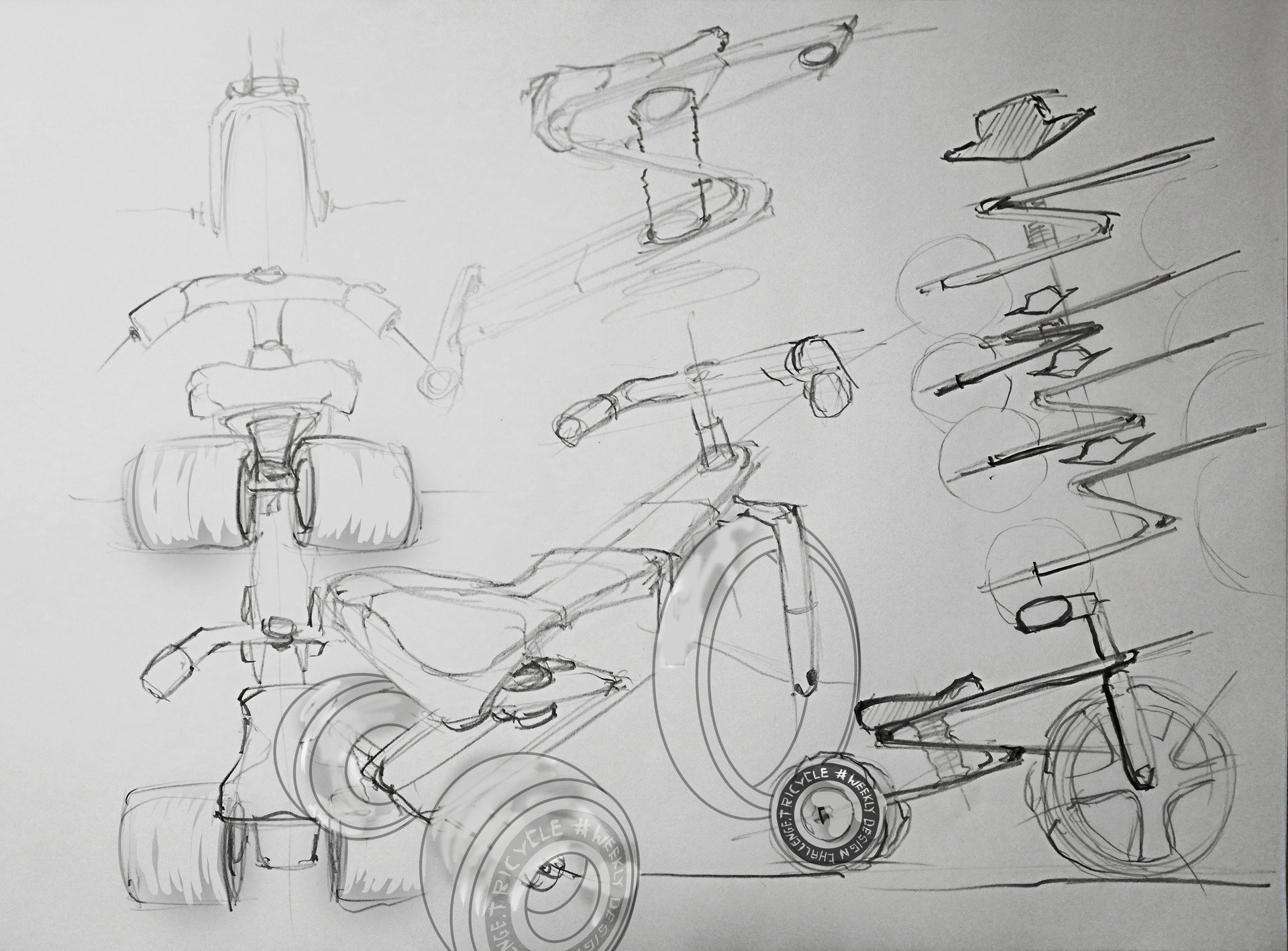 1920x1417 Artstation - Tricycle Sketch