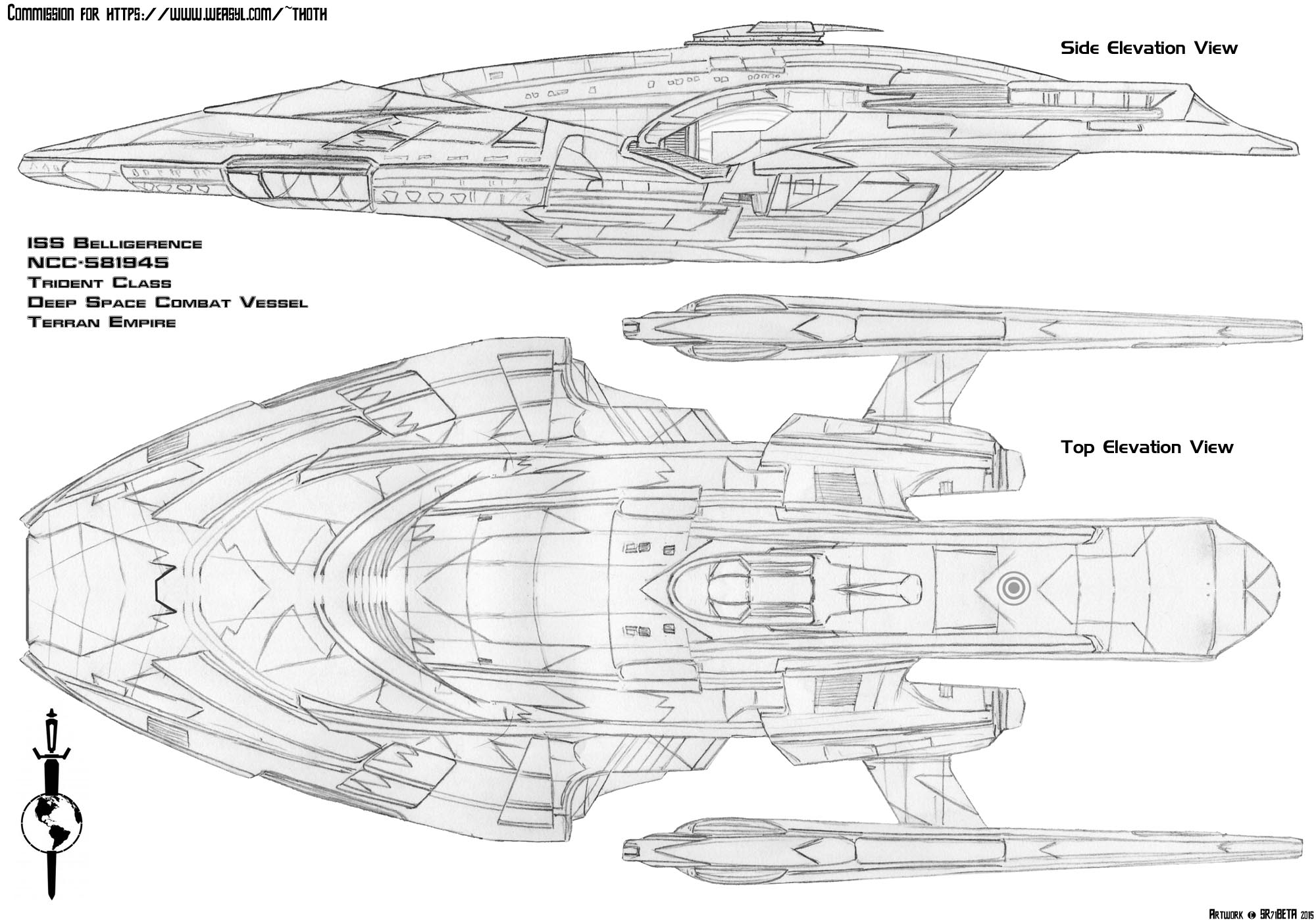 2000x1399 Trident Class - Trident Sketch