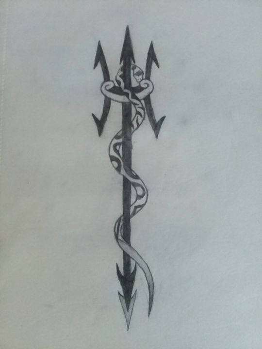 540x720 Healing Trident - Trident Sketch