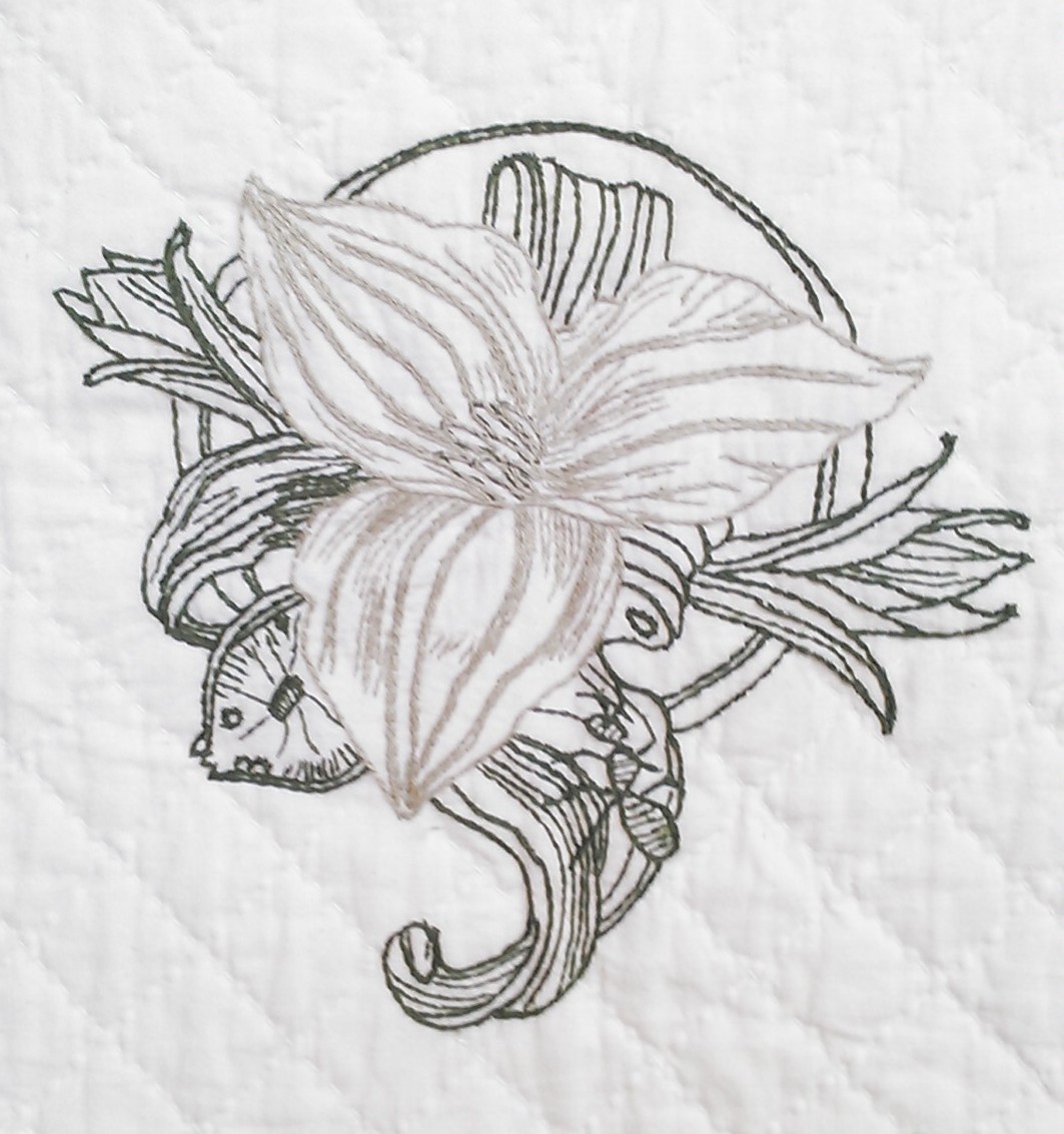 1063x1133 The Herb Quilt And A Tea Party Trillium Center - Trillium Sketch