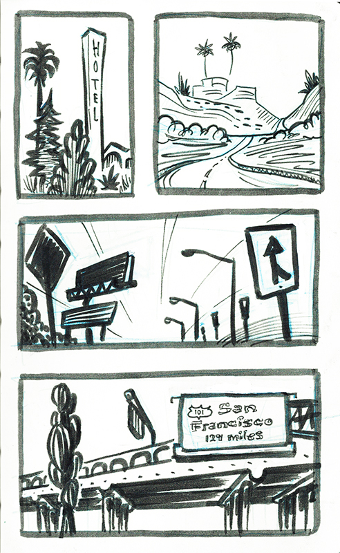 492x800 Road Trip Sketches Frames And Pages - Trip Sketch