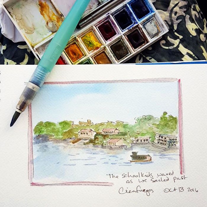 700x700 Watercolor Travel Journal - Trip Sketch