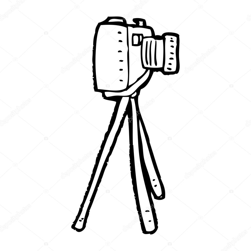 1024x1024 Drawn Camera Tripod Drawing 24 - Tripod Sketch