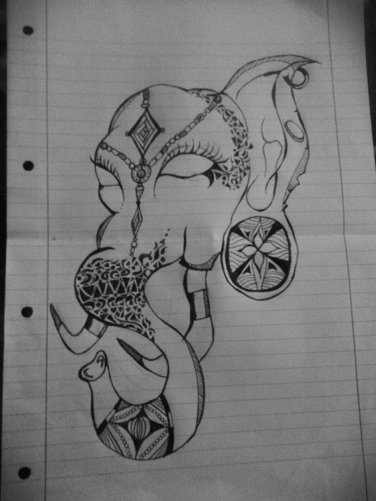768x1024 Mother Ganesh. - Trippy Sketches