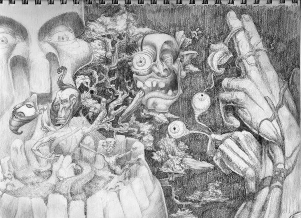 604x438 Alleged Silk Road Mastermind Has An Amazing Series Of Trippy - Trippy Sketches