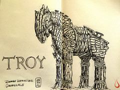 Trojan Horse Sketch At PaintingValley.com | Explore Collection Of ...