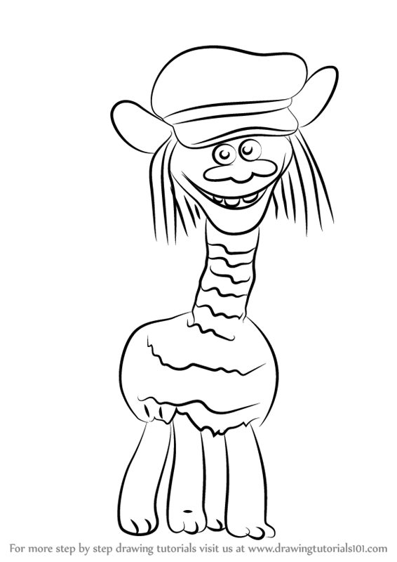 566x800 Learn How To Draw Cooper From Trolls (Trolls) Step By Step - Troll Sketch
