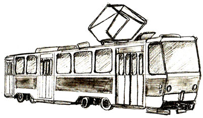 400x233 How To Draw A Trolley - Trolley Sketch