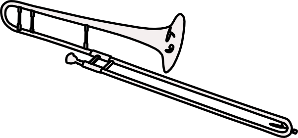600x279 Trombone(2) Clip Art - Trombone Sketch