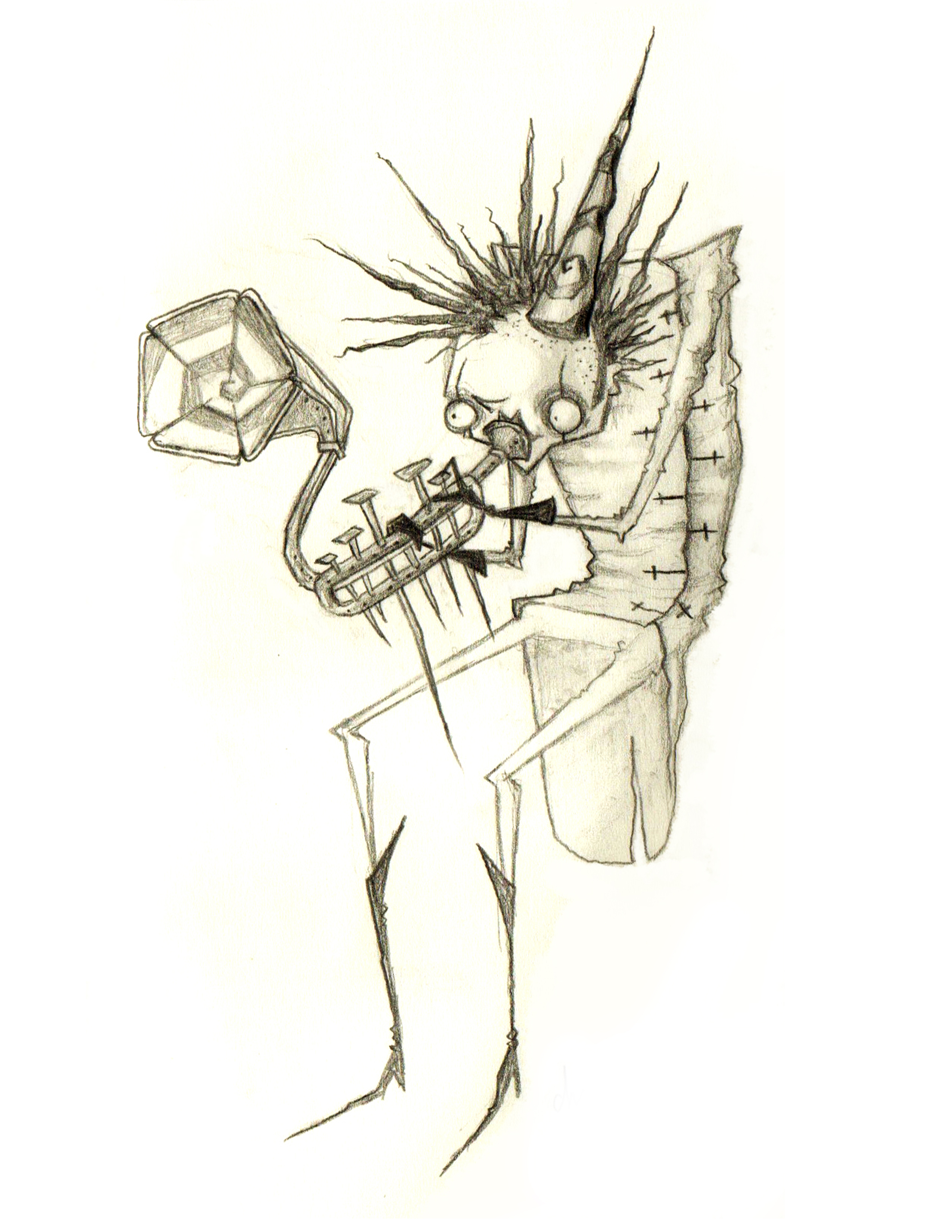 2550x3300 Trombone - Trombone Sketch