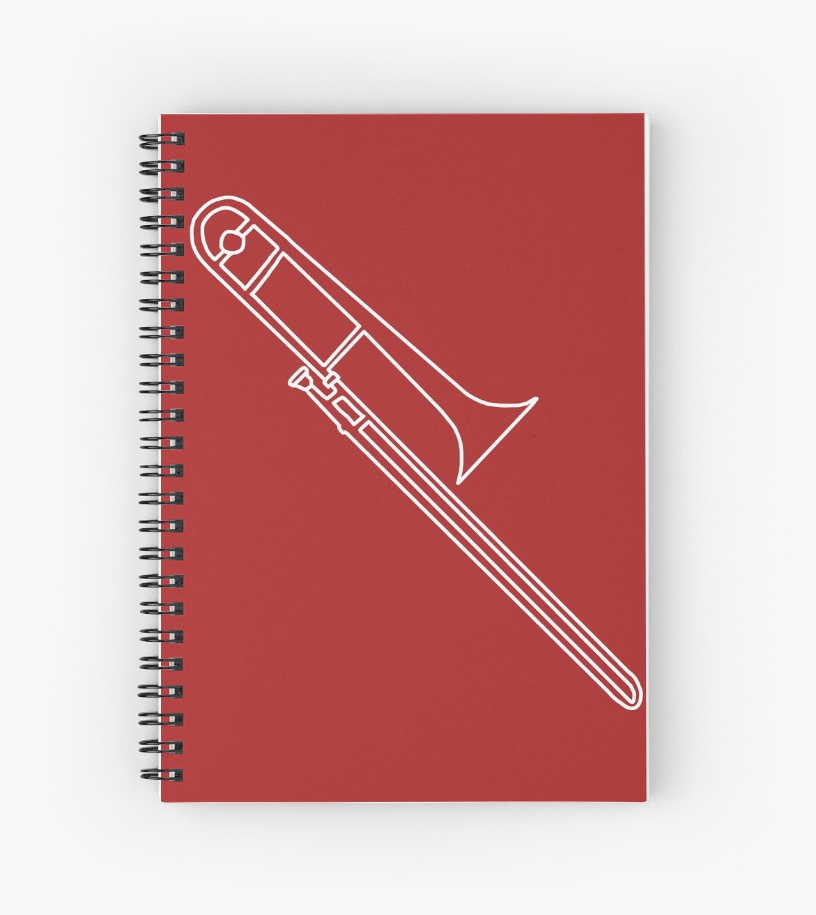 1171x1313 Trombone Sketch Spiral Notebooks By Rocket To Pluto Redbubble - Trombone Sketch